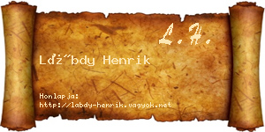 Lábdy Henrik névjegykártya